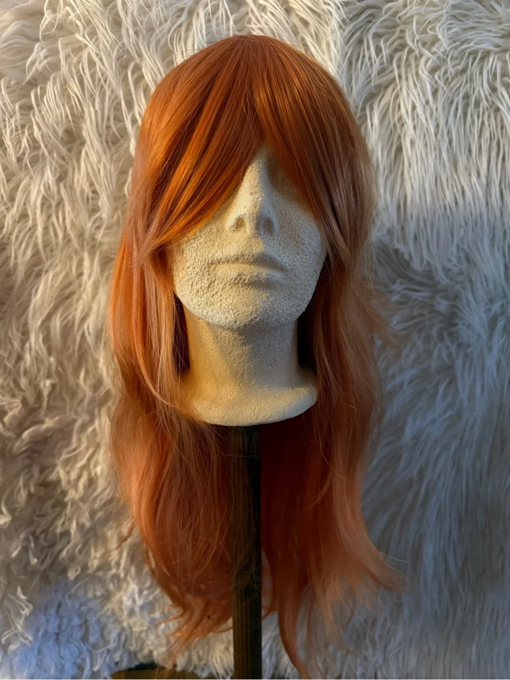 Synthetic Long Layered Wig in Strawberry Red